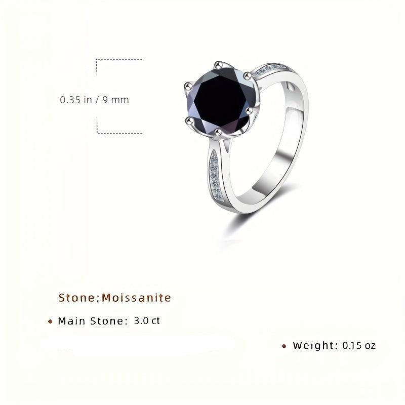 Moissanite Sterling Ring