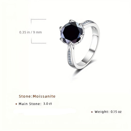 Moissanite Sterling Ring