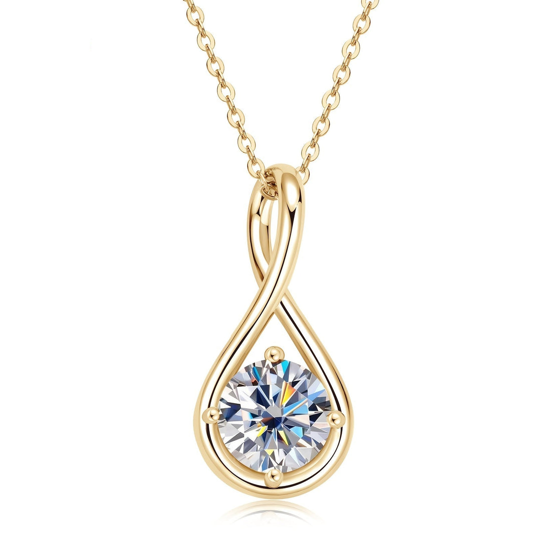 Single Stone Moissanite Pendant Necklace
