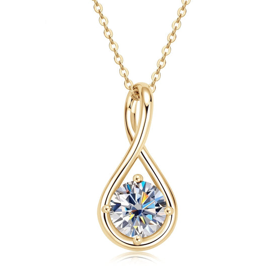 Single Stone Moissanite Pendant Necklace