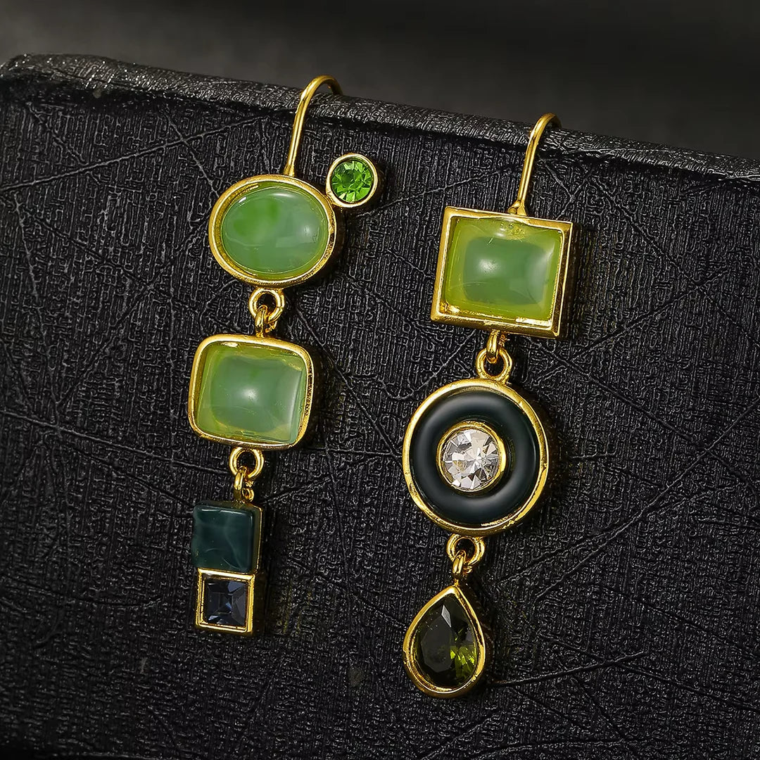 Vintage Green Drop Earrings