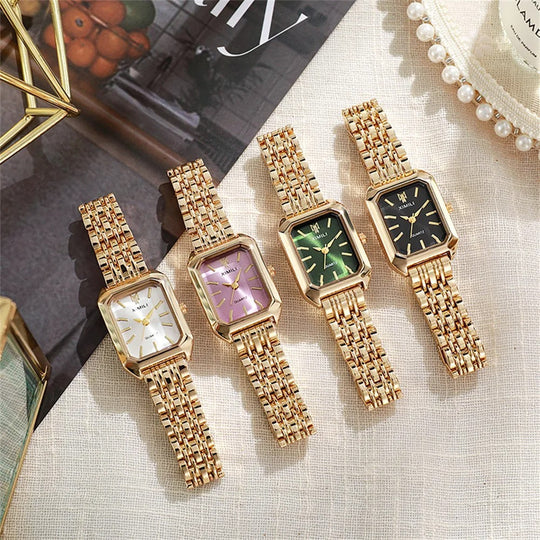 Classic Gold Square Quartz Watch