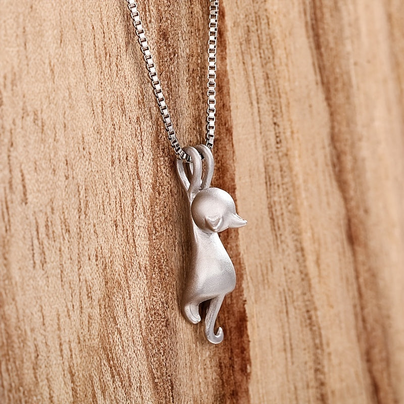 Simple Cute Cat Dangle Necklace