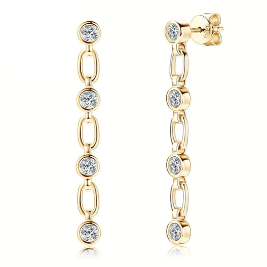 Elegant Moissanite Dangle Earrings