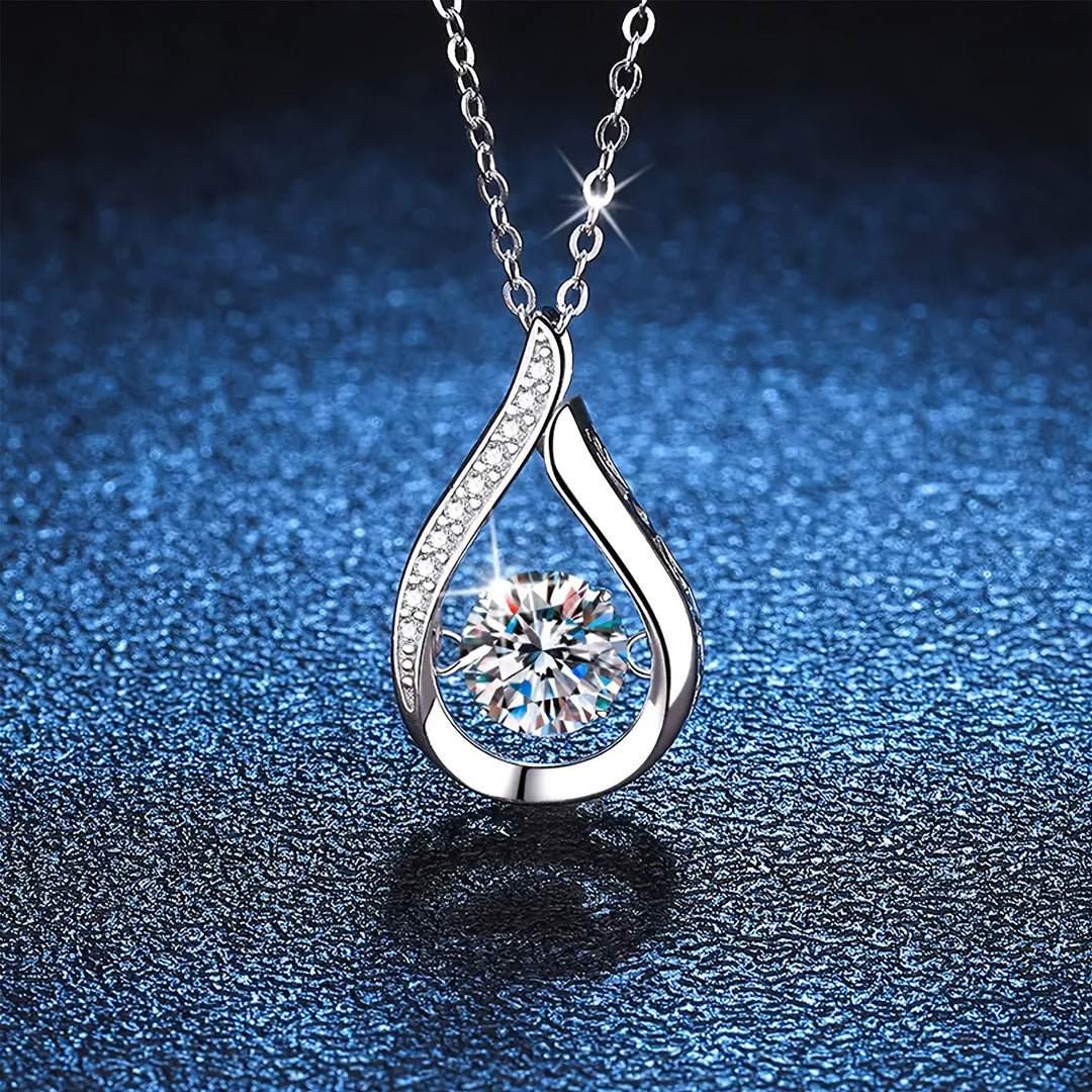 Sparkling Zirconia Droplet Necklace