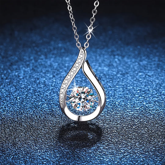 Sparkling Zirconia Droplet Necklace