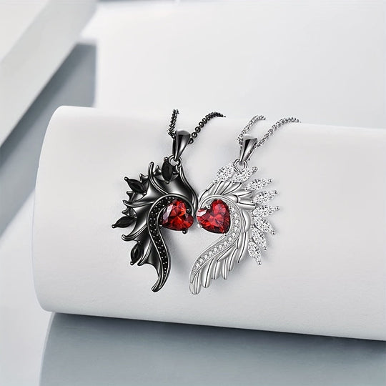 Heart & Wing Pendant Necklace