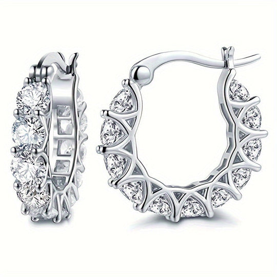 Luxury Zirconia Hoop Earrings