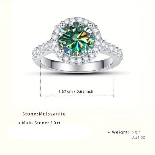 Sterling Moissanite Ring