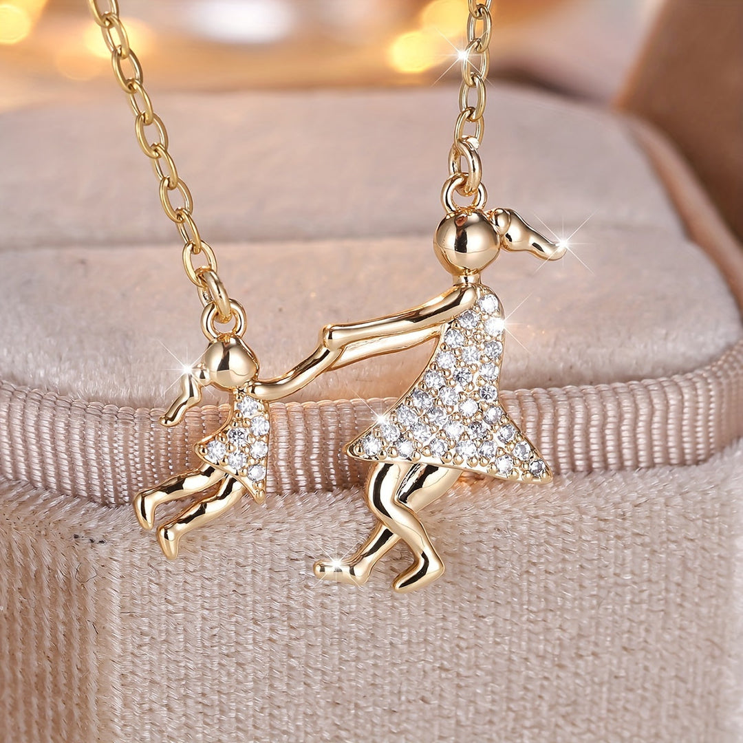 Elegant Mother & Daughter Zirconia Necklace
