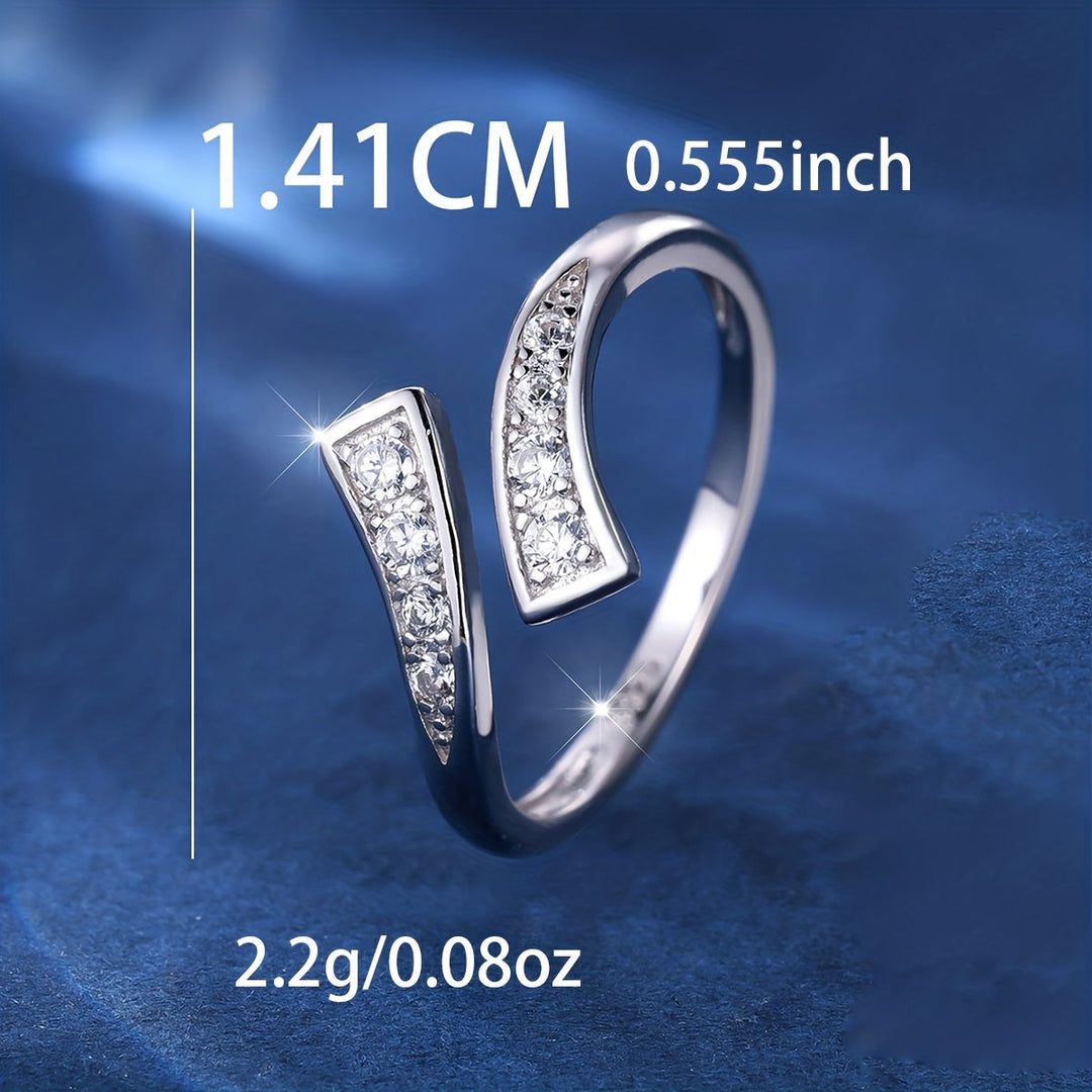 White Zirconia Silver Ring
