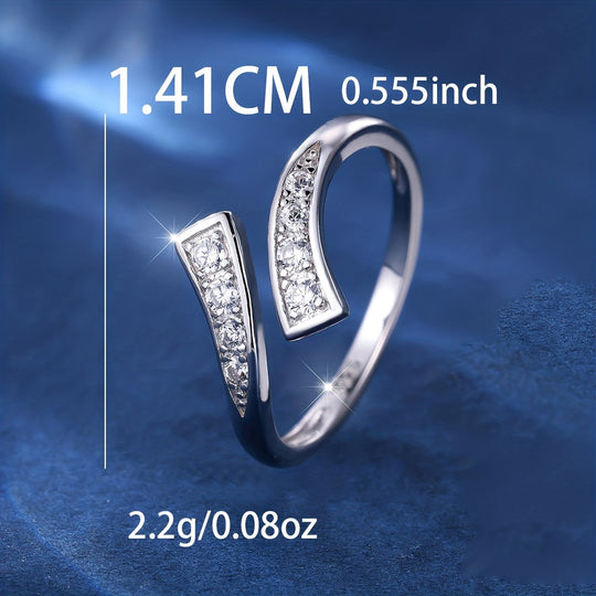 White Zirconia Silver Ring