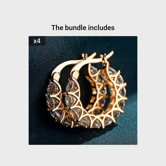 Luxury Zirconia Hoop Earrings