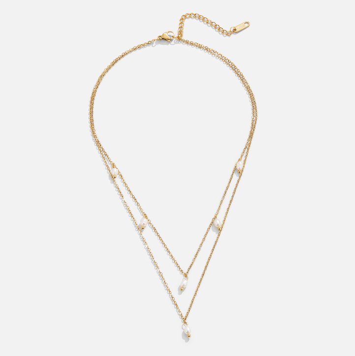 Pearl Drop Layered Necklace