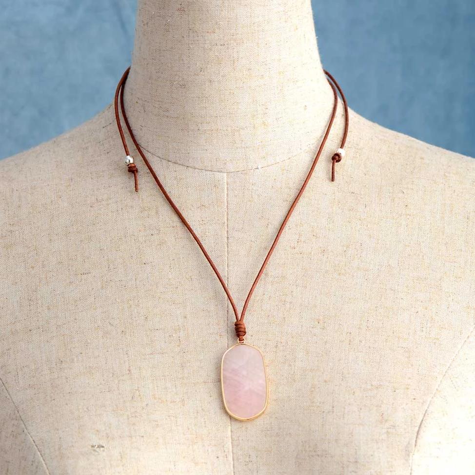 Adjustable Rose Quartz Necklace
