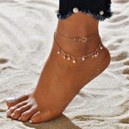 Infinity bracelet + earrings and stars