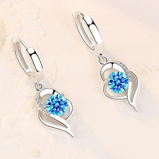 Zirconia Inlaid Floral Earrings
