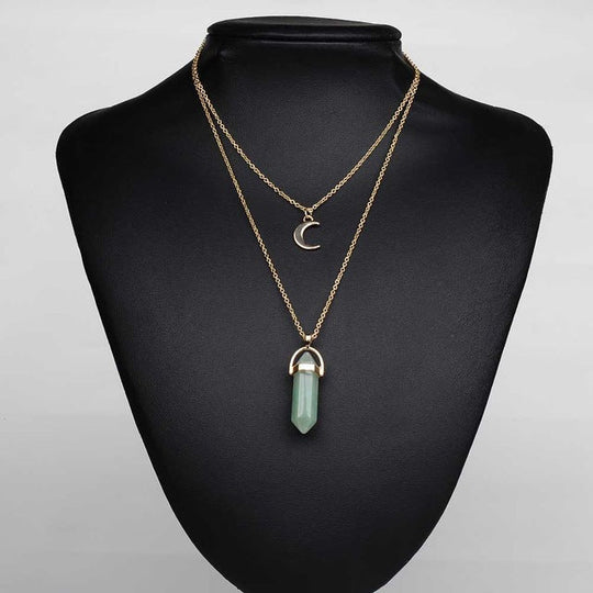 Natural Healing Crystal Moon Choker